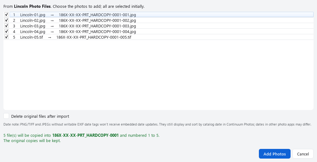 Review every checked file and keep the original input copies.