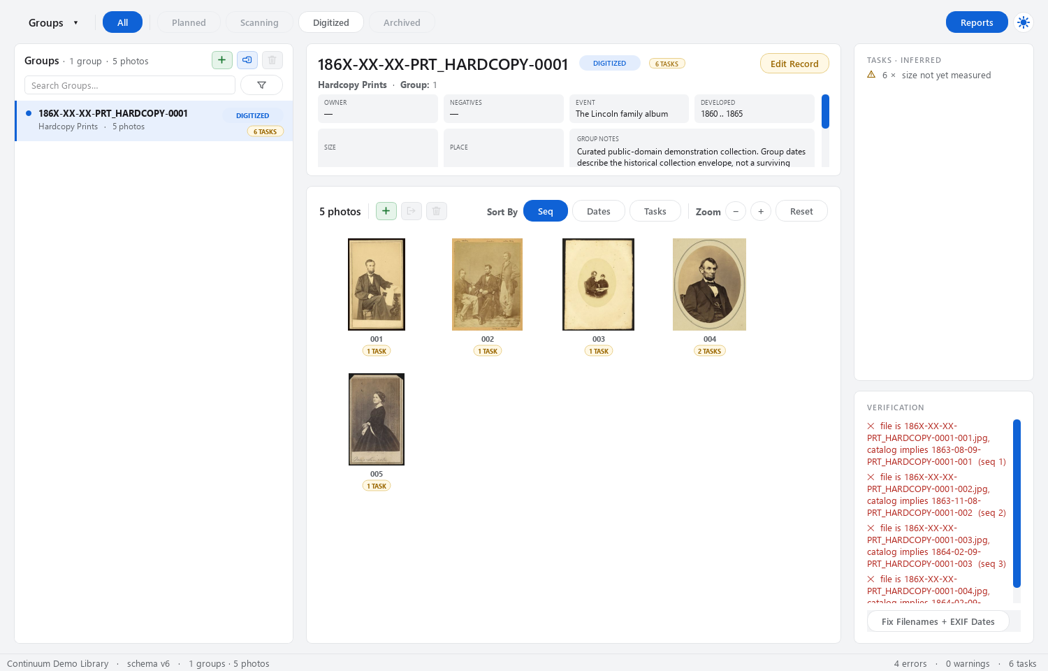 The saved dates are now more specific than four filenames. Verification shows the differences.